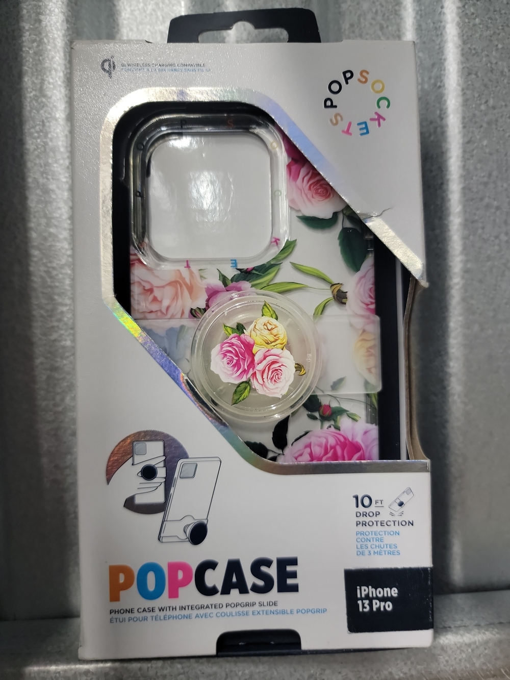 PopSocket Floral PopCase Phone Case with PopGrip for iphone 13 Pro, Roses